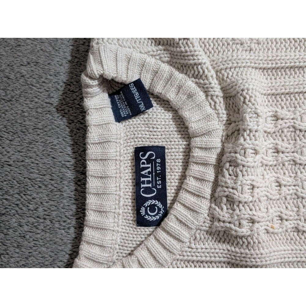 Chaps Ralph Lauren Cable Knit Sweater XXL - Picture 3 of 6